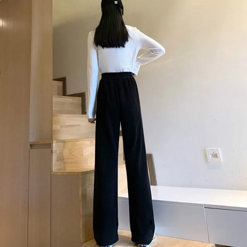 Women Full-length Casual Pants Thickening Solid Wide Leg Loose Simple High Quality Soft Warm Females Daily All-match Hot Selling
Women Full-length Casual Pants Thickening Solid Wide Leg Loose Simple High Quality Soft Warm Females Daily All-match Hot Selling