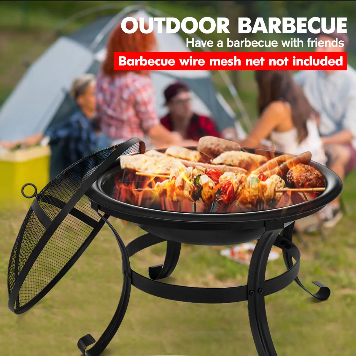 22 Inch Fire Pits Firepit With Mesh Screen Rustproof Bowl BBQ Grill for Outdoor Wood Burning Camping Garden Beach Park
22 Inch Fire Pits Firepit With Mesh Screen Rustproof Bowl BBQ Grill for Outdoor Wood Burning Camping Garden Beach Park