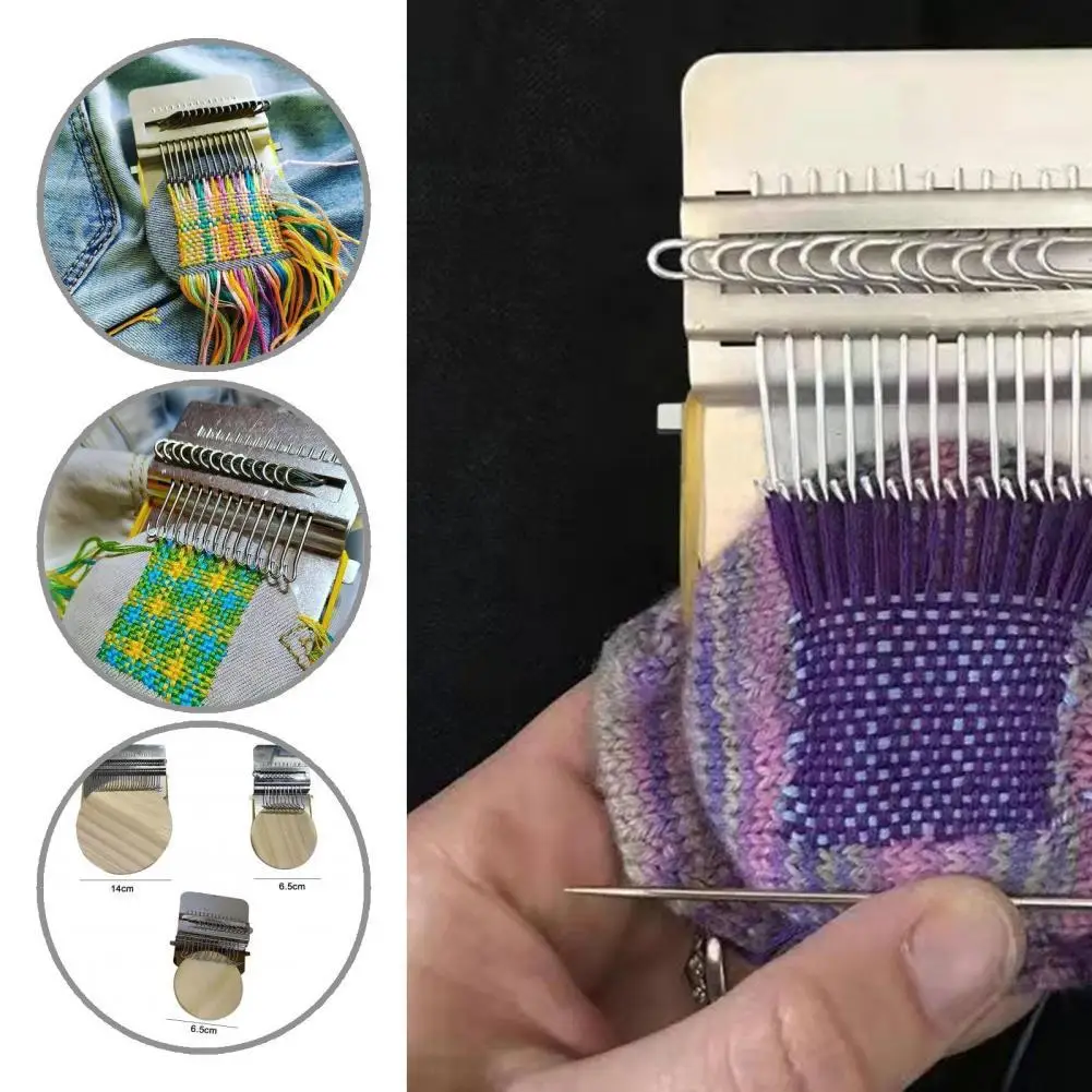 Long Lasting 1 Set Convenient Wear-resistant Stainless Steel Darning Loom Wood Mini Loom Durable for Home
Long Lasting 1 Set Convenient Wear-resistant Stainless Steel Darning Loom Wood Mini Loom Durable for Home