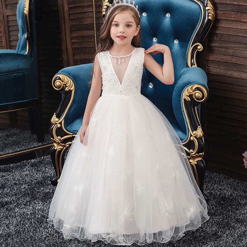 Flower Girl Wedding Party flower girl walk show party beading long dress girl's first birthday party Eucharist ball dress
Flower Girl Wedding Party flower girl walk show party beading long dress girl's first birthday party Eucharist ball dress