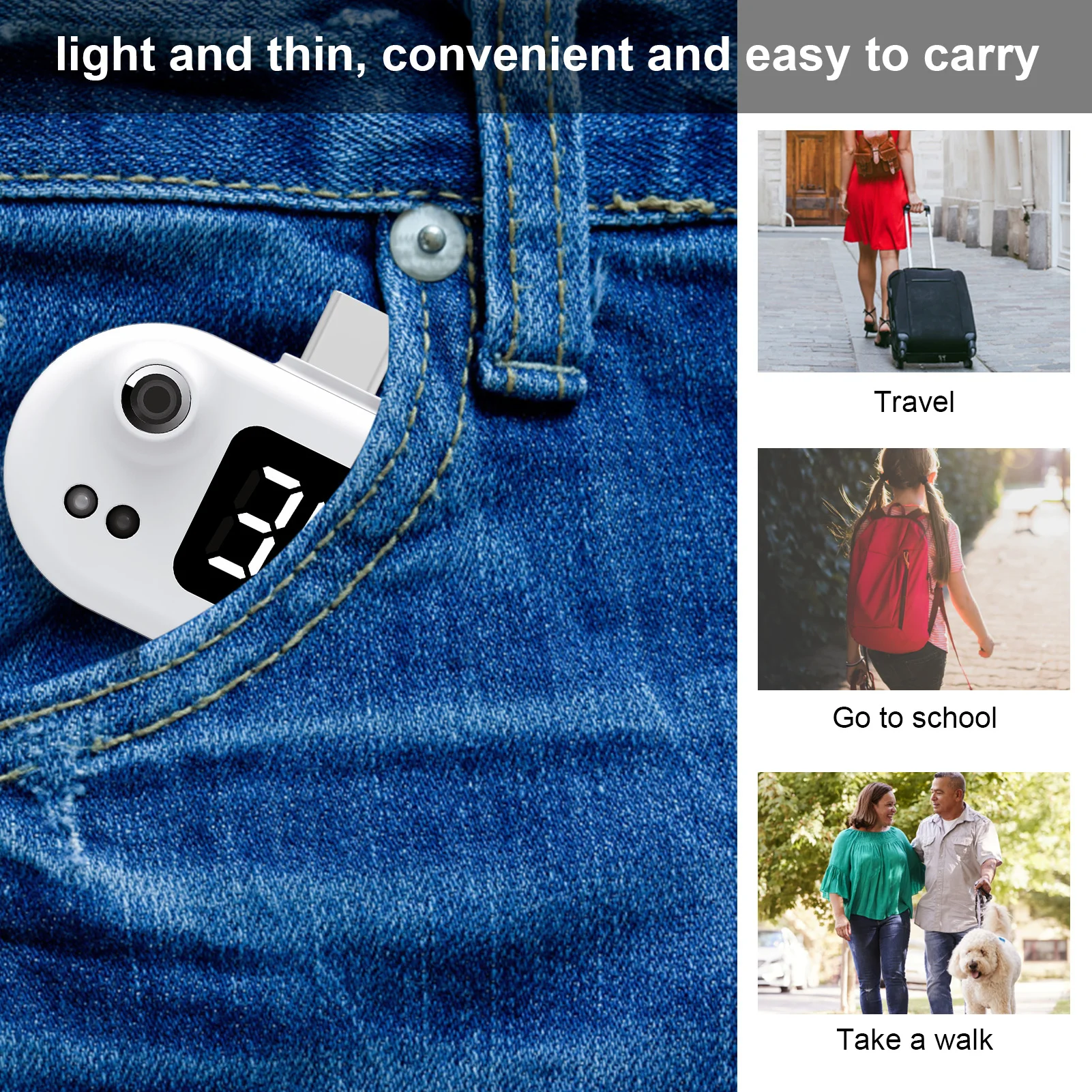 Mini Infrared USB Thermometer With Type-C/Android Plug For Mobile Phone Digital Thermometer Non-Contact USB Forehead Thermometer
Mini Infrared USB Thermometer With Type-C/Android Plug For Mobile Phone Digital Thermometer Non-Contact USB Forehead Thermometer