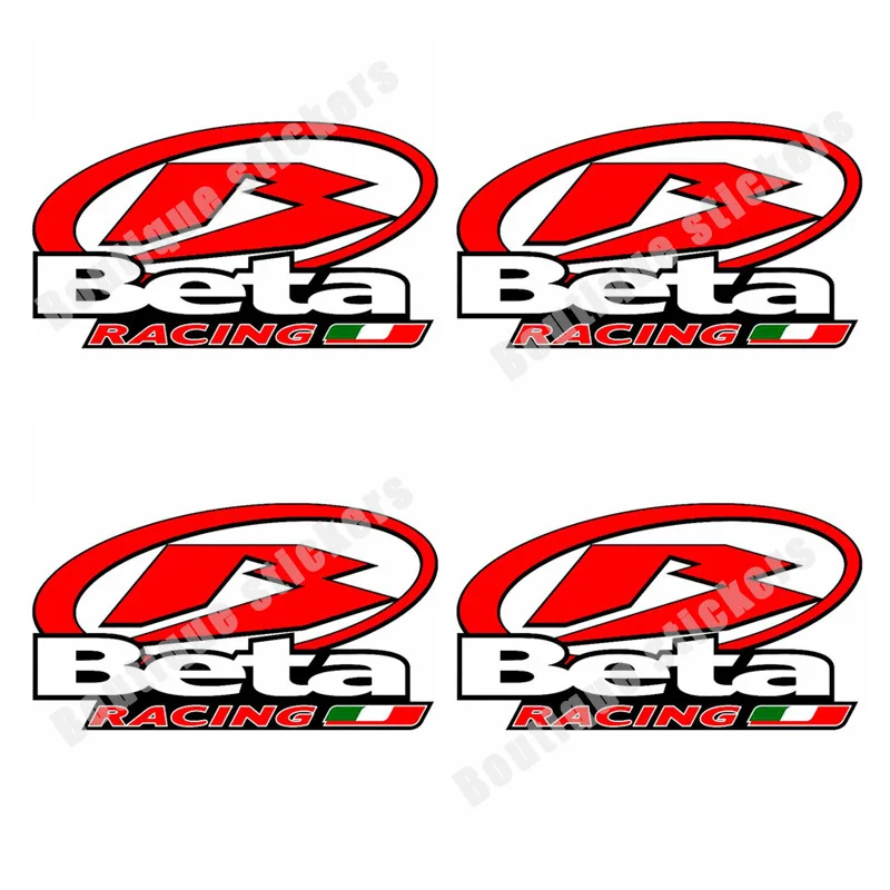 

4X Suitable for Beta Racing Animation Car Stickers Window Decoration Decals Sunscreen and Waterproof Suitable for JDM SUV Car