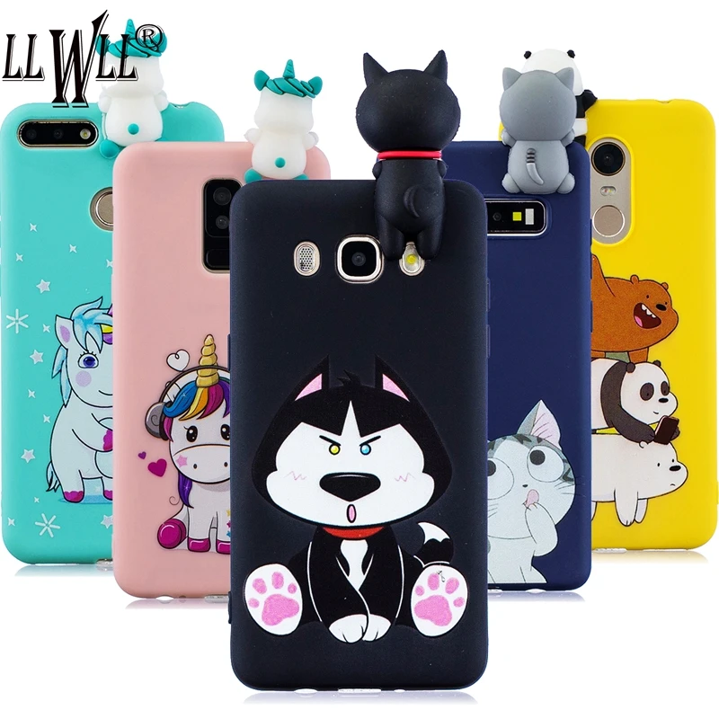 Хаски кошка игрушка мультфильм чехол для Samsung Galaxy J3 J5 J7 2017 2016 J4 J6 Plus Prime J8 2018 кукла