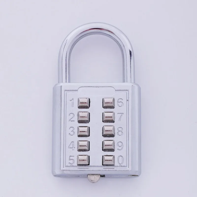 

Anti-theft Button Combination Padlock Digit Push Password Lock Zinc Alloy Security Lock Suitcase Luggage Coded Lock Cupboard Cab