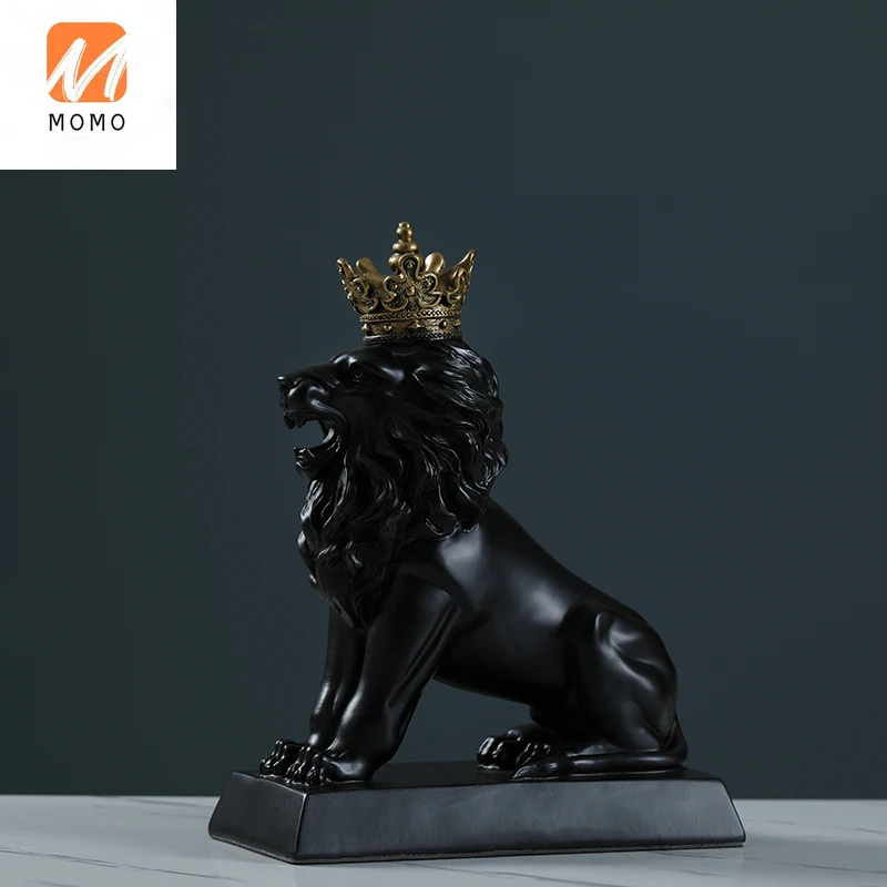 Simple Modern Creative Hallway Living Room Decorations Hallway Lucky Crown Lion Crafts Floor Ornaments 
Simple Modern Creative Hallway Living Room Decorations Hallway Lucky Crown Lion Crafts Floor Ornaments