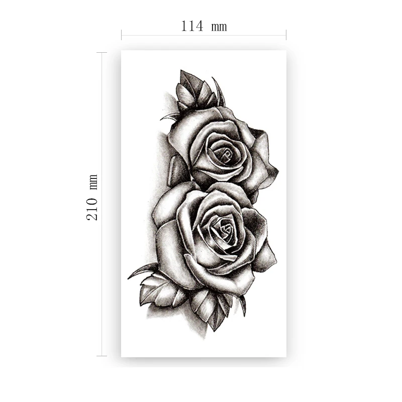 Waterproof Temporary Tattoo Sticker Black Rose Flowers Design Fake Tattoos Flash Tatoos Arm Chest Neck Body Art for Women Girl
Waterproof Temporary Tattoo Sticker Black Rose Flowers Design Fake Tattoos Flash Tatoos Arm Chest Neck Body Art for Women Girl