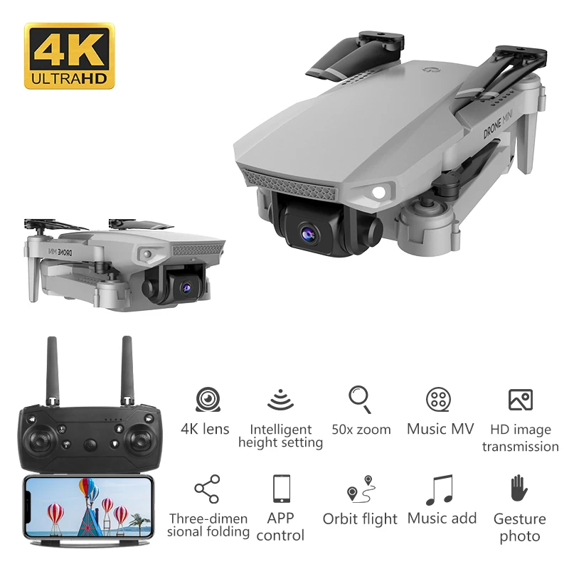 E88 Mini Drone With Camera HD 50x Zoom Folding Quadrocopter WiFi FPV Drone 4k RC Helicopter Dron RC Mini Drone RC Toys Gifts
E88 Mini Drone With Camera HD 50x Zoom Folding Quadrocopter WiFi FPV Drone 4k RC Helicopter Dron RC Mini Drone RC Toys Gifts