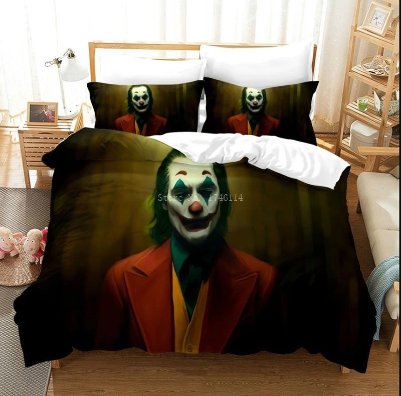 Stephen King's It Duvet Cover Pillowcases Twin Full Queen King Size Bedding Set The Joker Cartoon 3D Printed Bedlinen Bedclothes
Stephen King's It Duvet Cover Pillowcases Twin Full Queen King Size Bedding Set The Joker Cartoon 3D Printed Bedlinen Bedclothes