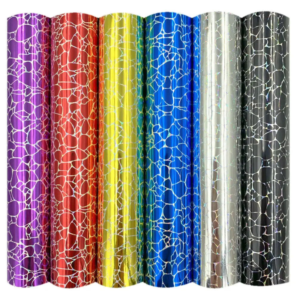 12"x39" Holographic Adhesive Craft Vinyl 6 Assorted Colors Stone Cracking Pattern Film for Cricut Cutting Plotter Home Decor DIY
12"x39" Holographic Adhesive Craft Vinyl 6 Assorted Colors Stone Cracking Pattern Film for Cricut Cutting Plotter Home Decor DIY
