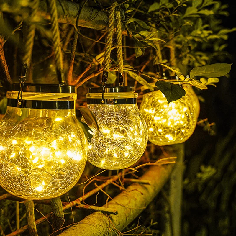 Solar Garden Pendant Light Crack Jar Hanging Lamp Outdoor Sunlight Glass Balcony Courtyard Decoration Lights Holiday Lighting
Solar Garden Pendant Light Crack Jar Hanging Lamp Outdoor Sunlight Glass Balcony Courtyard Decoration Lights Holiday Lighting