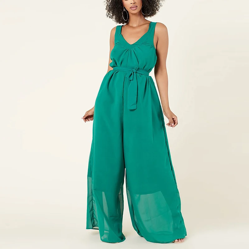 2021 New Jumpsuit Women Thick Strap Solid Chiffon Wide Leg Casual Fashion Mopping Trousers
2021 New Jumpsuit Women Thick Strap Solid Chiffon Wide Leg Casual Fashion Mopping Trousers