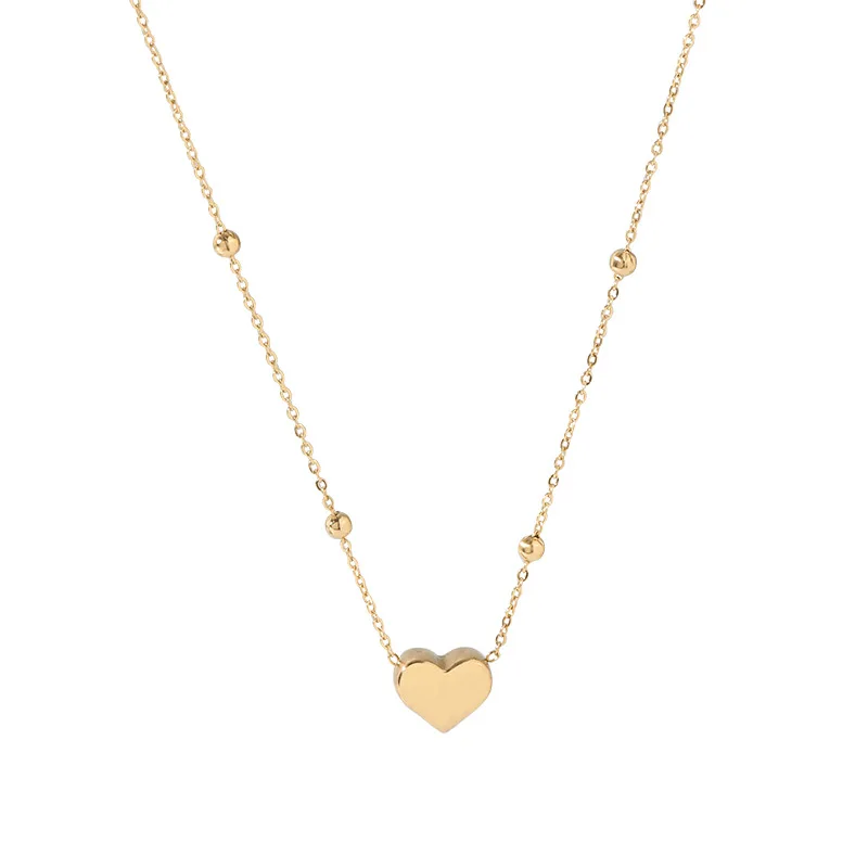 Romantic Titanium Stainless Steel Love Heart Charm Pendant Necklaces Jewelry Gold color Wedding Necklace For Women
Romantic Titanium Stainless Steel Love Heart Charm Pendant Necklaces Jewelry Gold color Wedding Necklace For Women