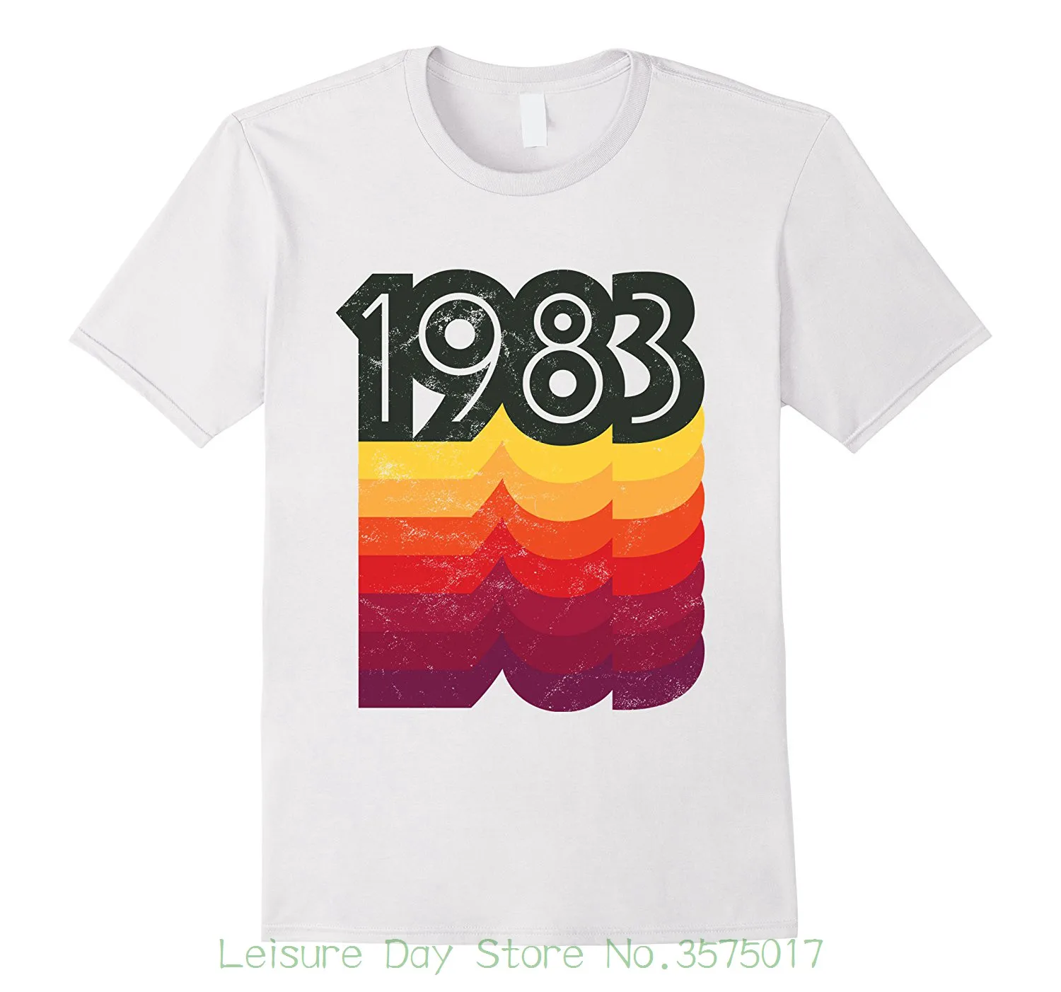T-shirt Novelty Cool Tops Men's Short Sleeve Tshirt 1983 Shirt