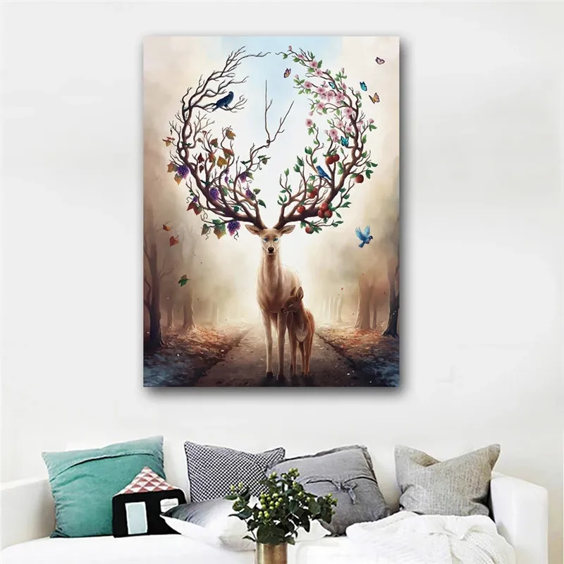 Nordic Elk Deer Canvas Painting For Living Room Prints And Posters Animal Art Modern Decorative Pictures Home Decor
Nordic Elk Deer Canvas Painting For Living Room Prints And Posters Animal Art Modern Decorative Pictures Home Decor