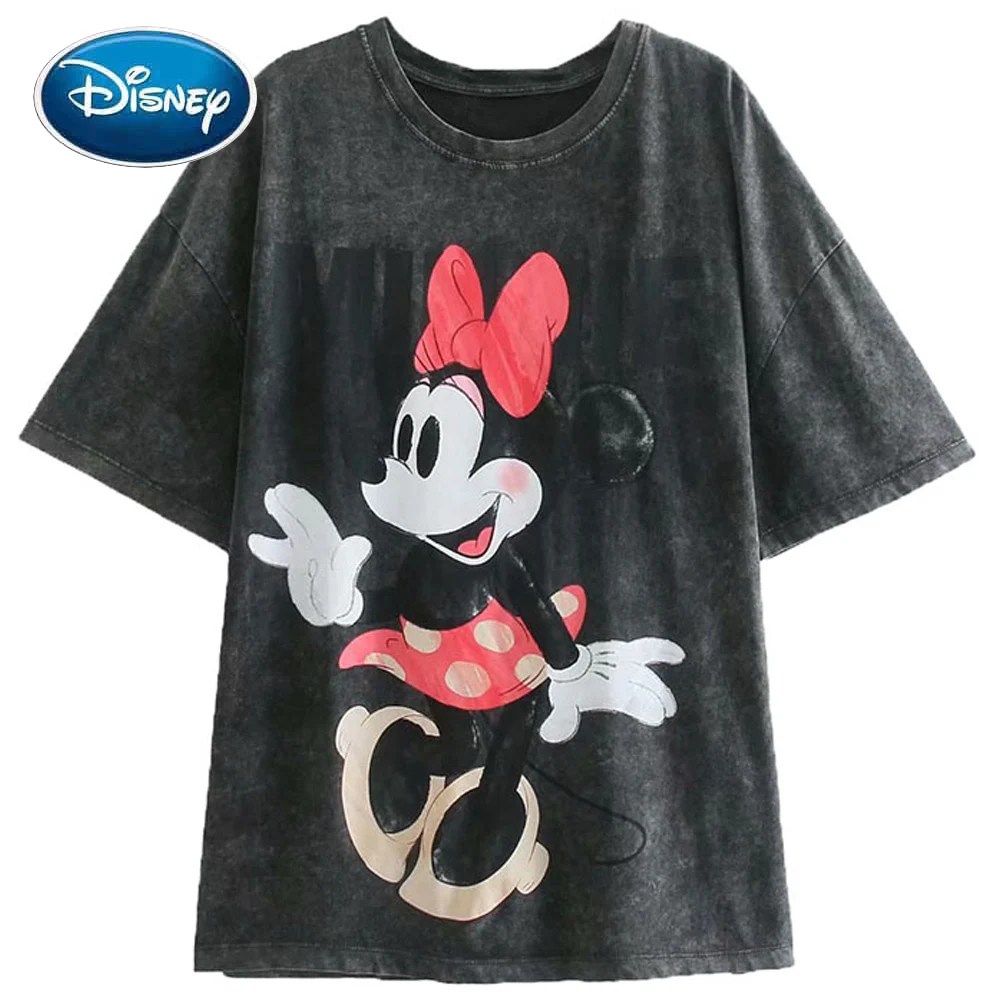 Disney T-Shirt Harajuku Minnie Mouse Letter Cartoon Print Short Sleeve Fashion Women O-Neck Casual Korea Tee Tops Female Femme
Disney T-Shirt Harajuku Minnie Mouse Letter Cartoon Print Short Sleeve Fashion Women O-Neck Casual Korea Tee Tops Female Femme