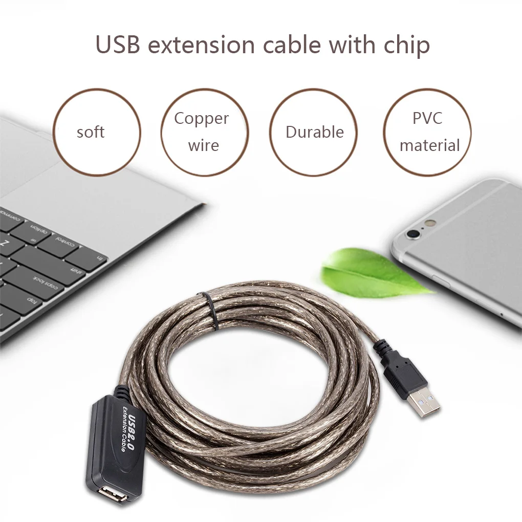USB 2 0 удлинитель Активный Кабель ретранслятор Мужской и Женский высокоскоростной
