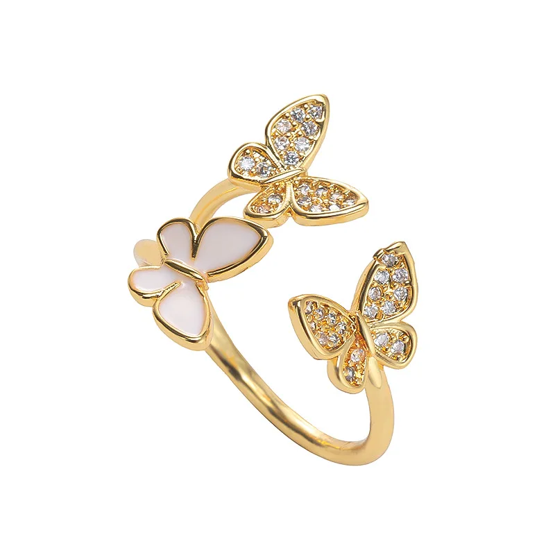 Trendy Cute Gold Color Butterfly Opening Rings for Women Exquisite Tiny Zircon Shell Butterfly Ring Finger Knuckles Jewelry Gift
Trendy Cute Gold Color Butterfly Opening Rings for Women Exquisite Tiny Zircon Shell Butterfly Ring Finger Knuckles Jewelry Gift