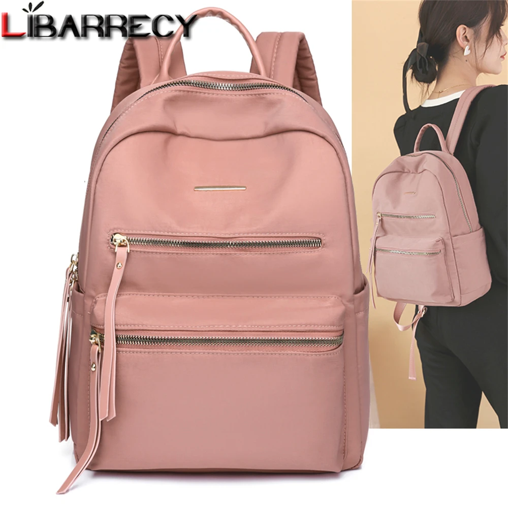 

Soild Color Designer New Women's Backpack Fashion High Quality Nylon Women Travel Bags Casual Ladies Shoulder Bag Bolsa Feminina