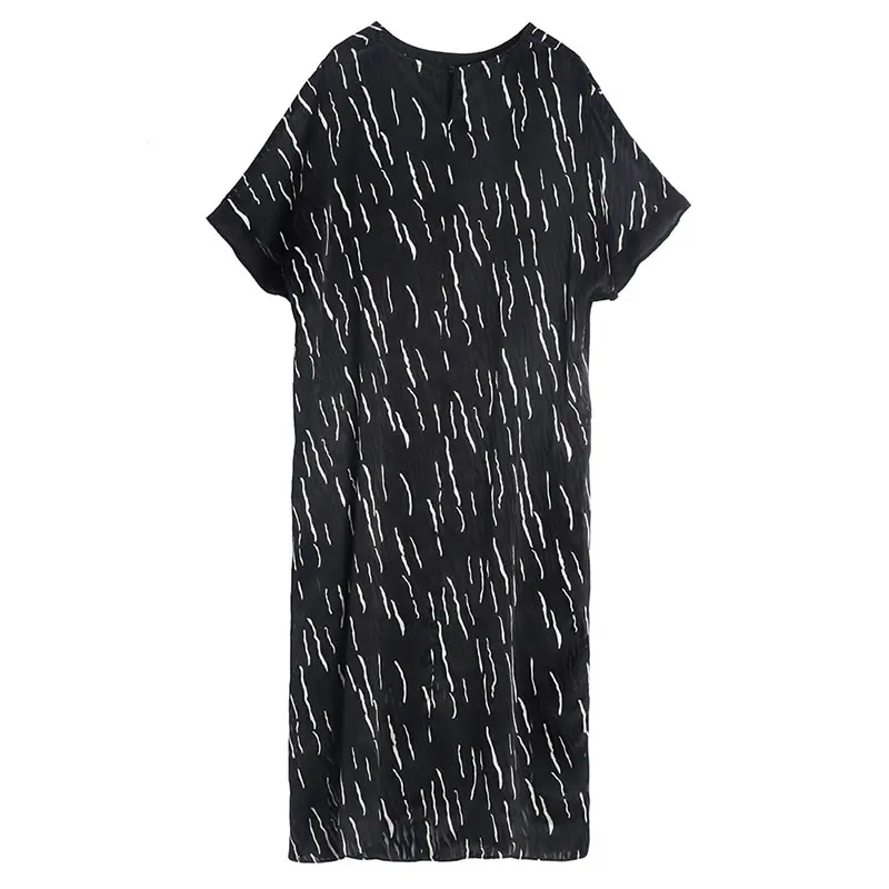 XITAO Print Patchwork Striped Dress Women 2021 Summer New Arrival Personality Fashion Loose O-neck Short Sleeve Dress CLL1758 
XITAO Print Patchwork Striped Dress Women 2021 Summer New Arrival Personality Fashion Loose O-neck Short Sleeve Dress CLL1758