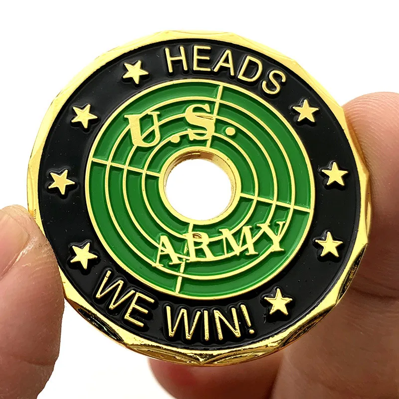 

American Decision Coin Hollow Zinc Alloy Paint Commemorative Coin Embossed WIN or LOSE Collection Coin Gift Lucky Coin