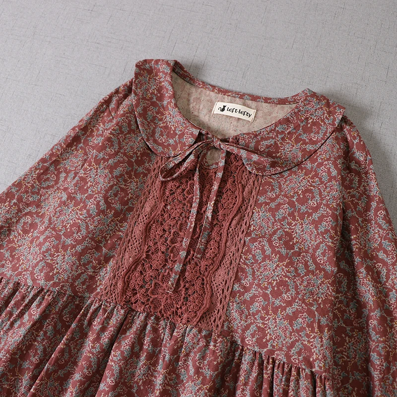 Japan Style Mori Girl Literary Fresh Floral Print Dress Spring Peter Pan Collar Long Sleeve Women Dress
Japan Style Mori Girl Literary Fresh Floral Print Dress Spring Peter Pan Collar Long Sleeve Women Dress