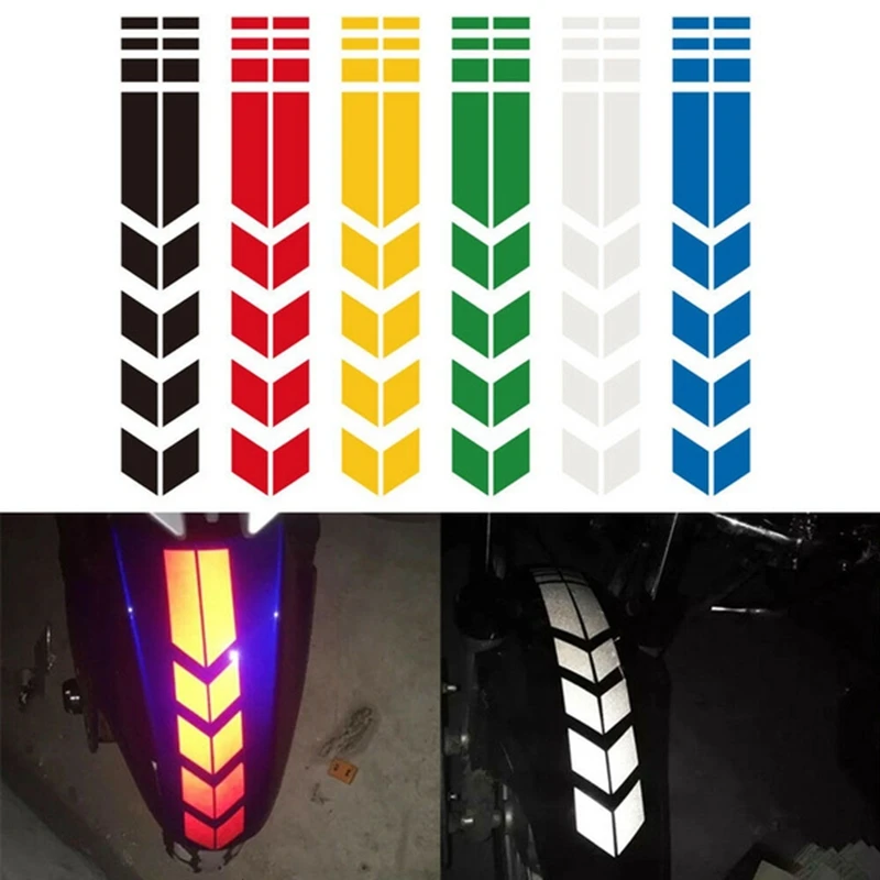 Motorcycle Reflective Stickers Wheel on Fender Waterproof Safety Warning Arrow Tape Car Decals Motorbike Decoration Accessories
Motorcycle Reflective Stickers Wheel on Fender Waterproof Safety Warning Arrow Tape Car Decals Motorbike Decoration Accessories