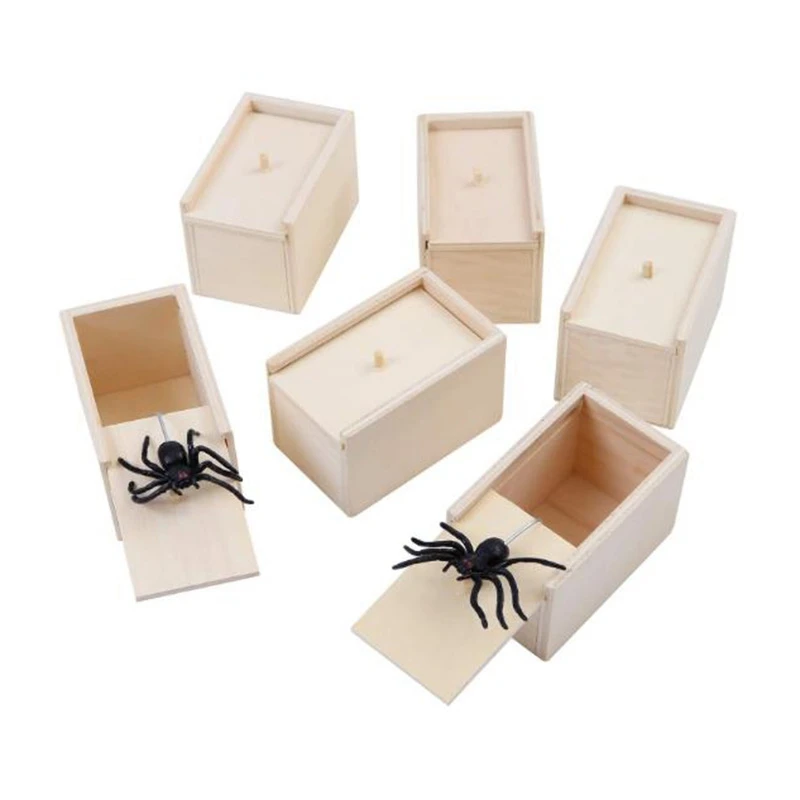 6 Pieces Spider Prank Scare Box Wooden Surprise Box Practical Handmade Spider Box Fun Surprise Joke Boxes
6 Pieces Spider Prank Scare Box Wooden Surprise Box Practical Handmade Spider Box Fun Surprise Joke Boxes