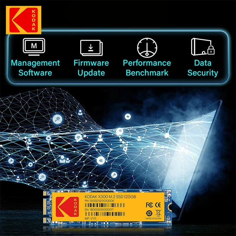 100% Оригинальный твердотельный накопитель KODAK M.2 SSD 120 ГБ 240 480 960 M2 2280 Ssd X300