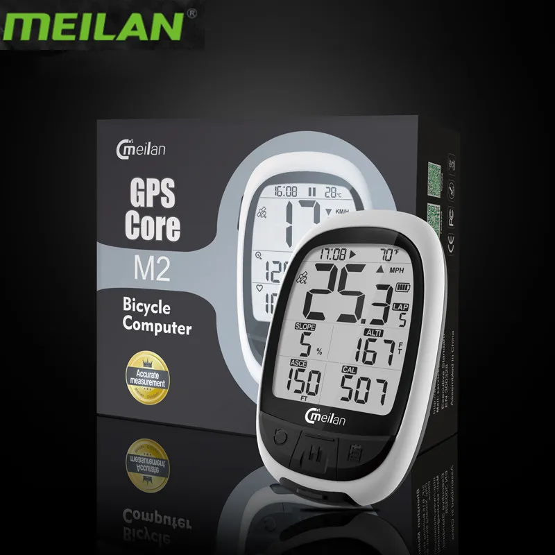 Meilan M2 Wireless GPS Bicycle computer Kilometer counter For bicycle accessories Bluetooth ANT+ GPS Cycle Odometer computer 
Meilan M2 Wireless GPS Bicycle computer Kilometer counter For bicycle accessories Bluetooth ANT+ GPS Cycle Odometer computer