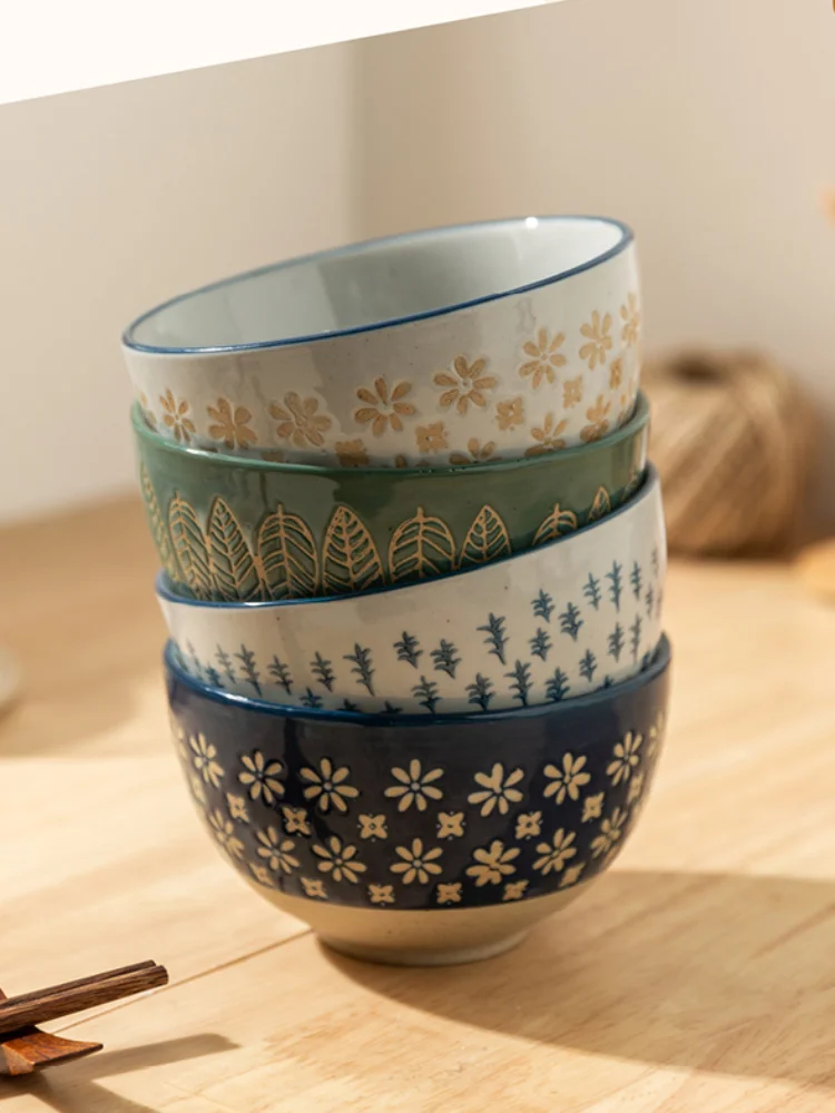 Ceramic Rice Bowl Home Creative Personality Flower Pattern 4.5 Inch Meal Noodle Ice Cream Bowl Single Japanese Style
Ceramic Rice Bowl Home Creative Personality Flower Pattern 4.5 Inch Meal Noodle Ice Cream Bowl Single Japanese Style