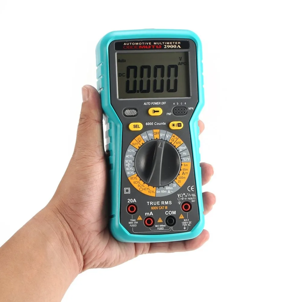 2900A Digital Automotive Car Engine Multimeter 6000 Counts True RMS AC/DC Volt Amp Ohm Dwell Angle Rotational Speed Tester
2900A Digital Automotive Car Engine Multimeter 6000 Counts True RMS AC/DC Volt Amp Ohm Dwell Angle Rotational Speed Tester