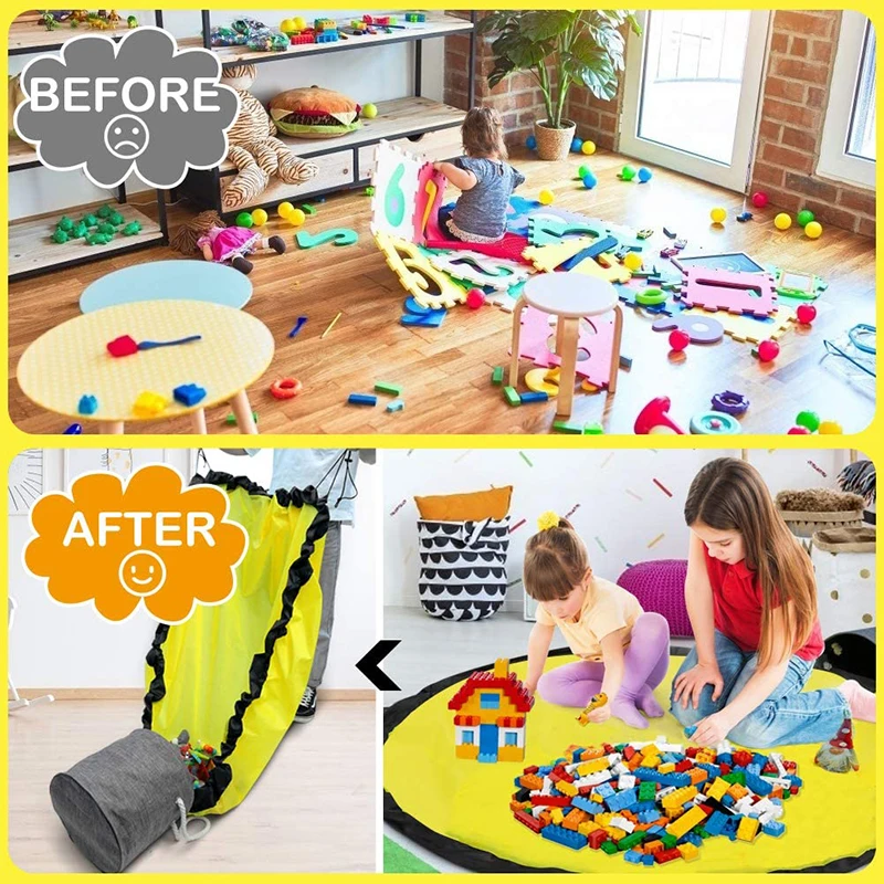 Toy Storage Bag Foldable Laundry Basket Kids Play Mat Oversized Cleanup Organizer Durable Building Blocks Toys Container Pouch
Toy Storage Bag Foldable Laundry Basket Kids Play Mat Oversized Cleanup Organizer Durable Building Blocks Toys Container Pouch