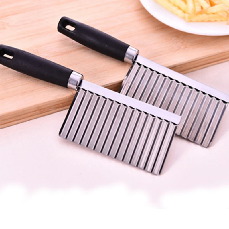 Stainless Steel Kitchen Cooking Cutter Tool Simple and Creative French Fries Vegetables Potato Wavy Cutter
Stainless Steel Kitchen Cooking Cutter Tool Simple and Creative French Fries Vegetables Potato Wavy Cutter