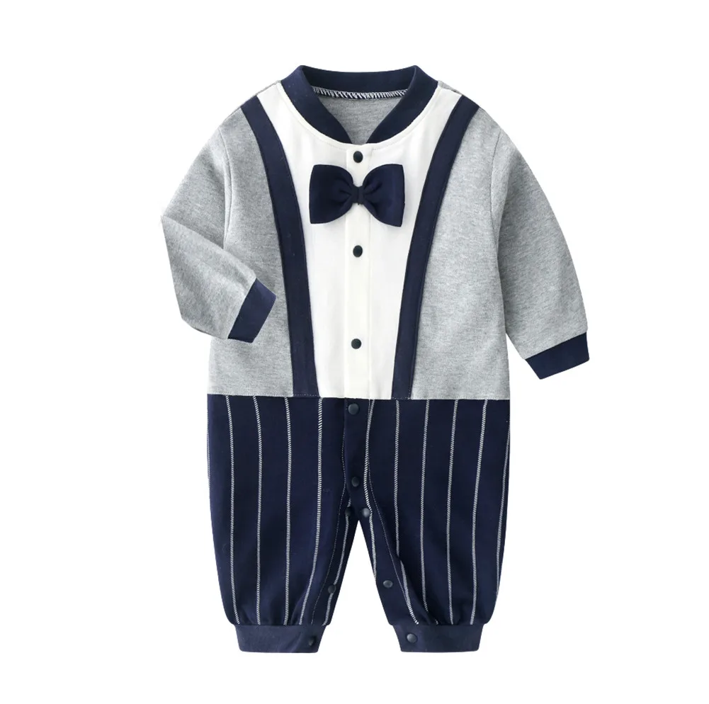 Winter Gentleman Jumpsuit Baby Infant Rompers Fashion Long Sleeve Playsuit Necktie Striped Rompers Newborn Baby Costume
Winter Gentleman Jumpsuit Baby Infant Rompers Fashion Long Sleeve Playsuit Necktie Striped Rompers Newborn Baby Costume