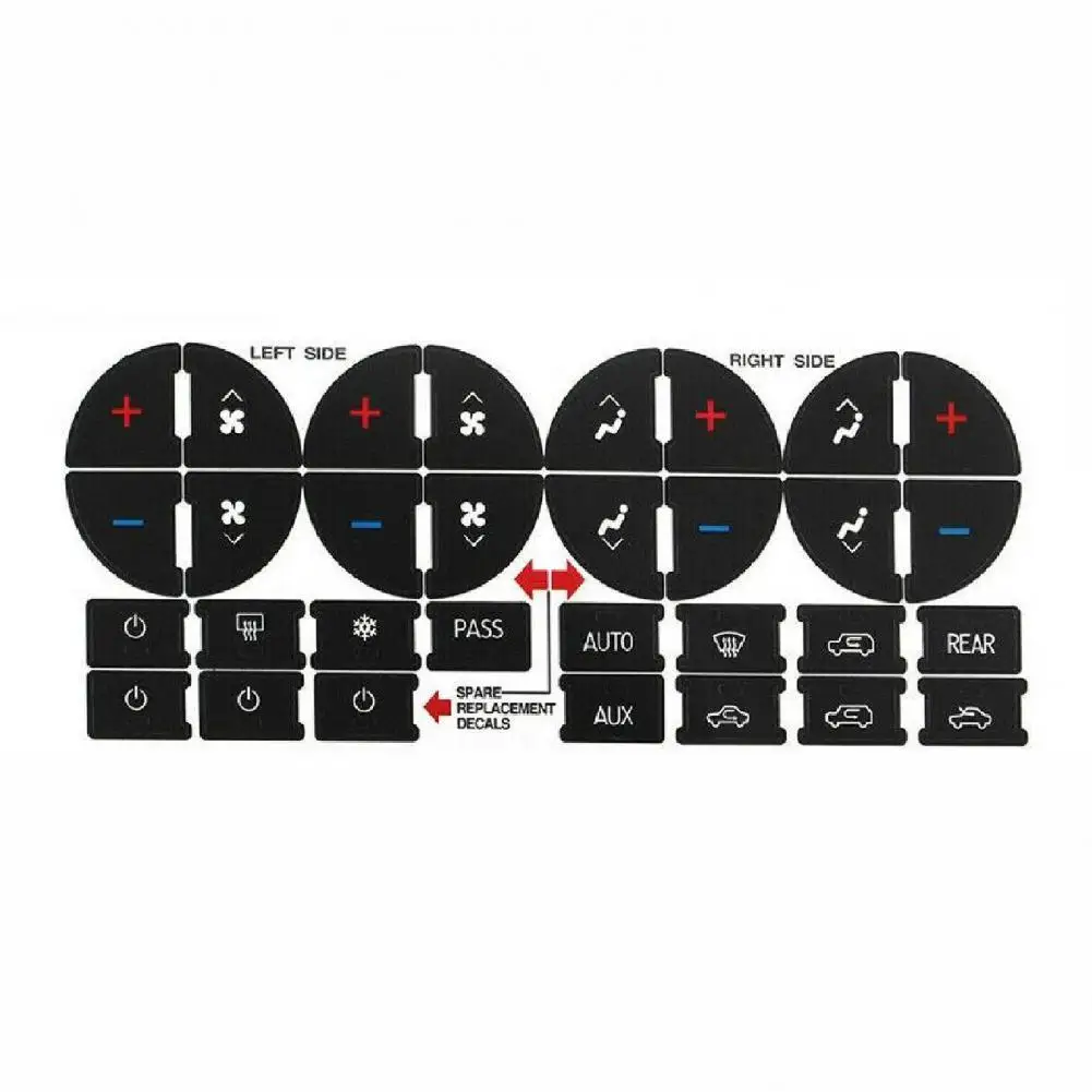 Button Sticker Wear-resistant Strong Sticky PVC Climate Control Button Sticker Repair Replacement
Button Sticker Wear-resistant Strong Sticky PVC Climate Control Button Sticker Repair Replacement