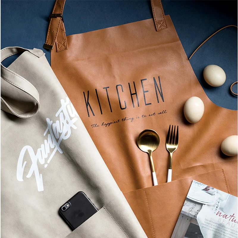 Nordic English Letter Pattern Leather Waterproof Apron Anti-oil Adjustable Aprons Home Kitchen Tool For Cooking Baking Clean
Nordic English Letter Pattern Leather Waterproof Apron Anti-oil Adjustable Aprons Home Kitchen Tool For Cooking Baking Clean