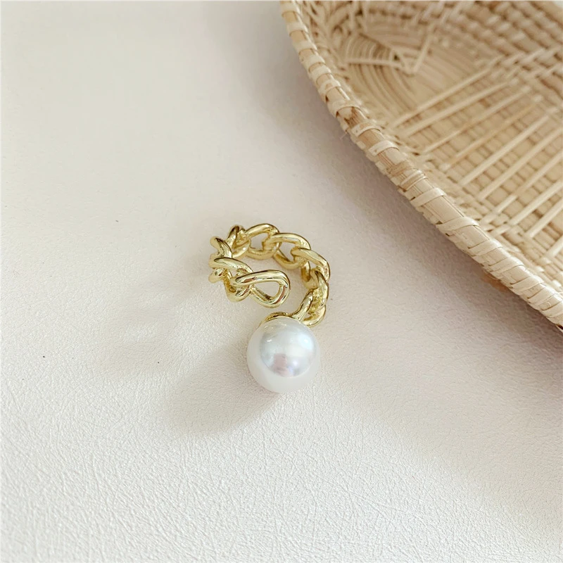 SRCOI New Korean Style Metal Thick Chain Pearl Opening Rings Simple Punk Vintage Ring For Women Adjustable Party Jewelry Gifts
SRCOI New Korean Style Metal Thick Chain Pearl Opening Rings Simple Punk Vintage Ring For Women Adjustable Party Jewelry Gifts