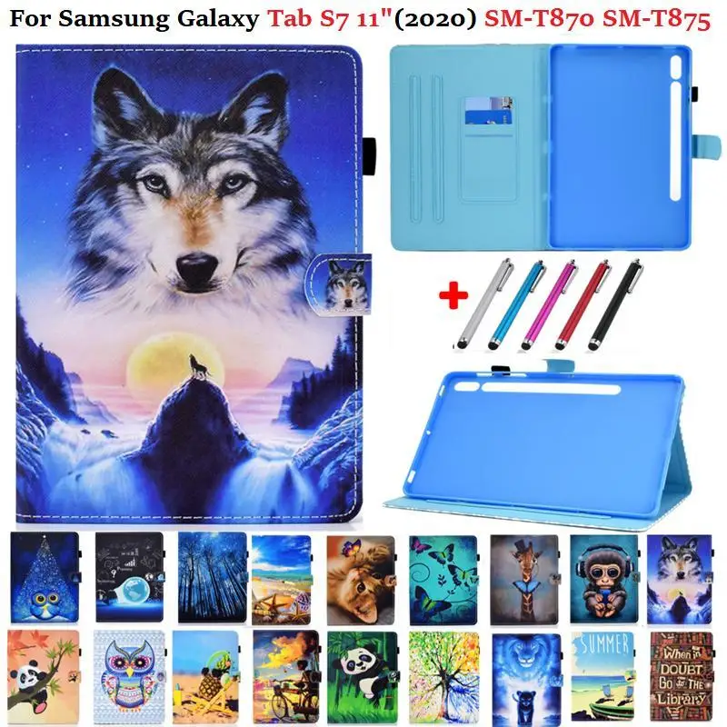 Cover for Samsung Galaxy Tab S7 Case 2020 SM-T870 SM-T875 11 inch Animal Wallet Tablet for Funda Galaxy Tab S7 11 Case Shell
Cover for Samsung Galaxy Tab S7 Case 2020 SM-T870 SM-T875 11 inch Animal Wallet Tablet for Funda Galaxy Tab S7 11 Case Shell