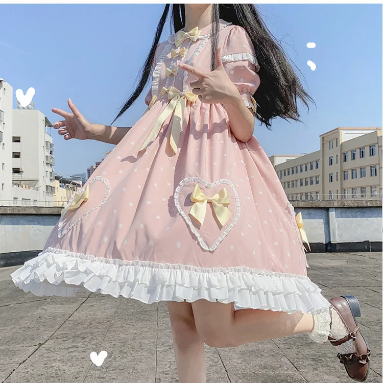 Summer japanese lolita dress peter pan collar bowknot kawaii dress wave point high waist victorian dress gothic lolita op loli 
Summer japanese lolita dress peter pan collar bowknot kawaii dress wave point high waist victorian dress gothic lolita op loli