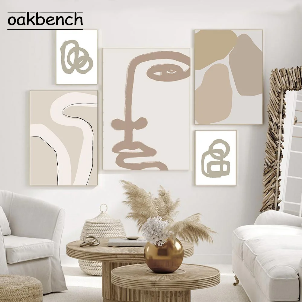Beige Abstract Line Posters Trendy Neutral Canvas Painting Face Print Scandinavian Wall Art Pictures Living Room Home Decoration
Beige Abstract Line Posters Trendy Neutral Canvas Painting Face Print Scandinavian Wall Art Pictures Living Room Home Decoration