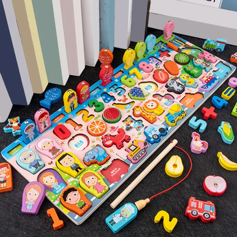 Детские развивающие деревянные математические игрушки Монтессори, Детская плотная доска, форма цвета, пазл рыбалка, Обучающие игрушки, под...
Детские развивающие деревянные математические игрушки Монтессори, Детская плотная доска, форма цвета, пазл рыбалка, Обучающие игрушки, под...