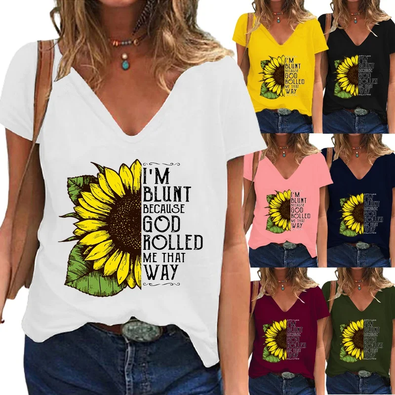 Arrival Womens Summer Fashion Casual Flower Printed Short Sleeve V-Neck T-shirt Loose Graphic Shirt Plus Size Blouse Tops
Arrival Womens Summer Fashion Casual Flower Printed Short Sleeve V-Neck T-shirt Loose Graphic Shirt Plus Size Blouse Tops