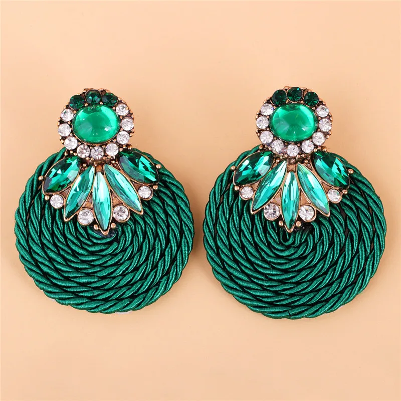 JURAN New Style Green Color Rhinestone Drop Earrings Women Charm Big Round Statement Wholesale Factory Jewelry Ear Accessories
JURAN New Style Green Color Rhinestone Drop Earrings Women Charm Big Round Statement Wholesale Factory Jewelry Ear Accessories