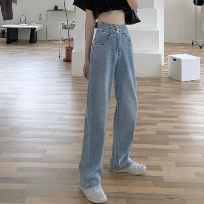 Fashion Boyfriend Jeans For Women Loose Vintage High Waist Jeans Female Stretch Streetwear Straight Wide Leg Denim Pants Q4219
Fashion Boyfriend Jeans For Women Loose Vintage High Waist Jeans Female Stretch Streetwear Straight Wide Leg Denim Pants Q4219