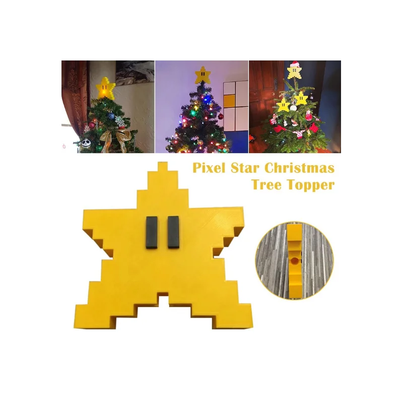 Yellow Pixel Star Christmas Tree Topper 3D Star Shape Topper Decor For Xmas Tree Baby Shower Party Wedding Decoration Supplies
Yellow Pixel Star Christmas Tree Topper 3D Star Shape Topper Decor For Xmas Tree Baby Shower Party Wedding Decoration Supplies