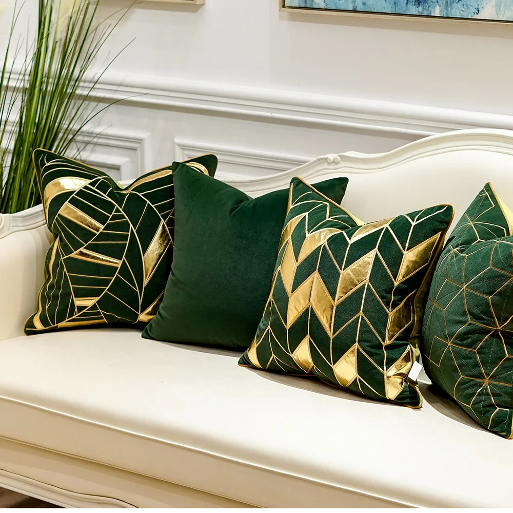 Avigers Luxury Green Gold Cushion Covers Decorative Pillow Cases Applique Throw Pillowcases 45 x 45 50 x 50 Cushion for Sofa
Avigers Luxury Green Gold Cushion Covers Decorative Pillow Cases Applique Throw Pillowcases 45 x 45 50 x 50 Cushion for Sofa