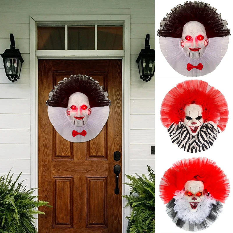 New Halloween Clown Ornament Creative Joker Costume Prop Luminous Holiday's Decorative Supplies for Home Party Masquerade
New Halloween Clown Ornament Creative Joker Costume Prop Luminous Holiday's Decorative Supplies for Home Party Masquerade