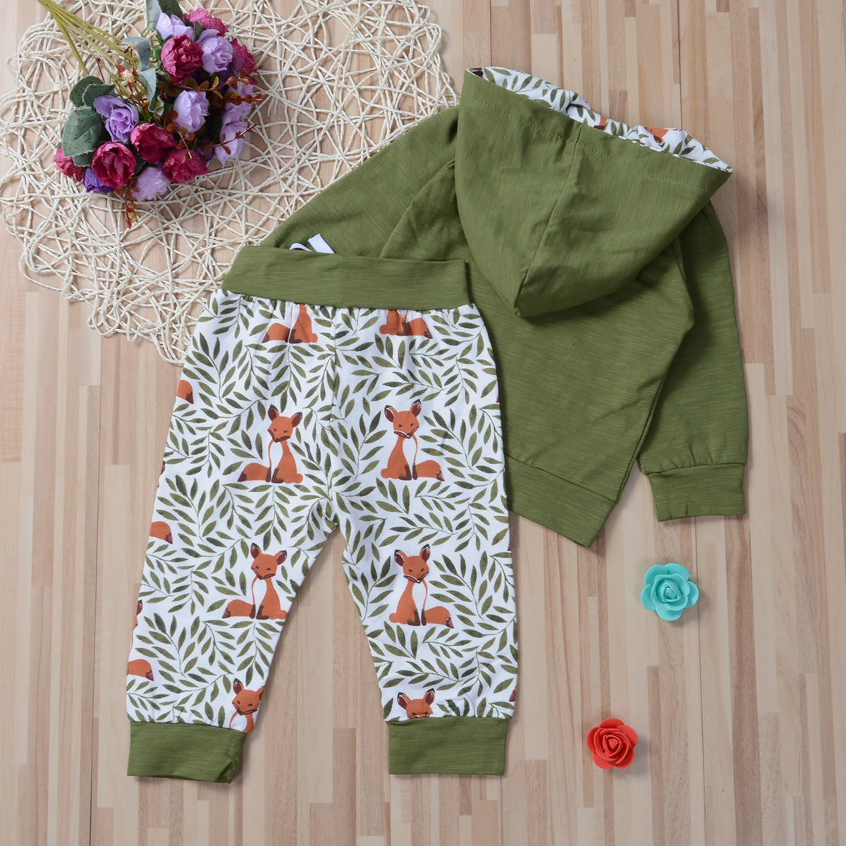 Newborn Kids Baby Girl Boy Fox Hooded Tops Pants Spring Autumn Outfits Clothes Set
Newborn Kids Baby Girl Boy Fox Hooded Tops Pants Spring Autumn Outfits Clothes Set