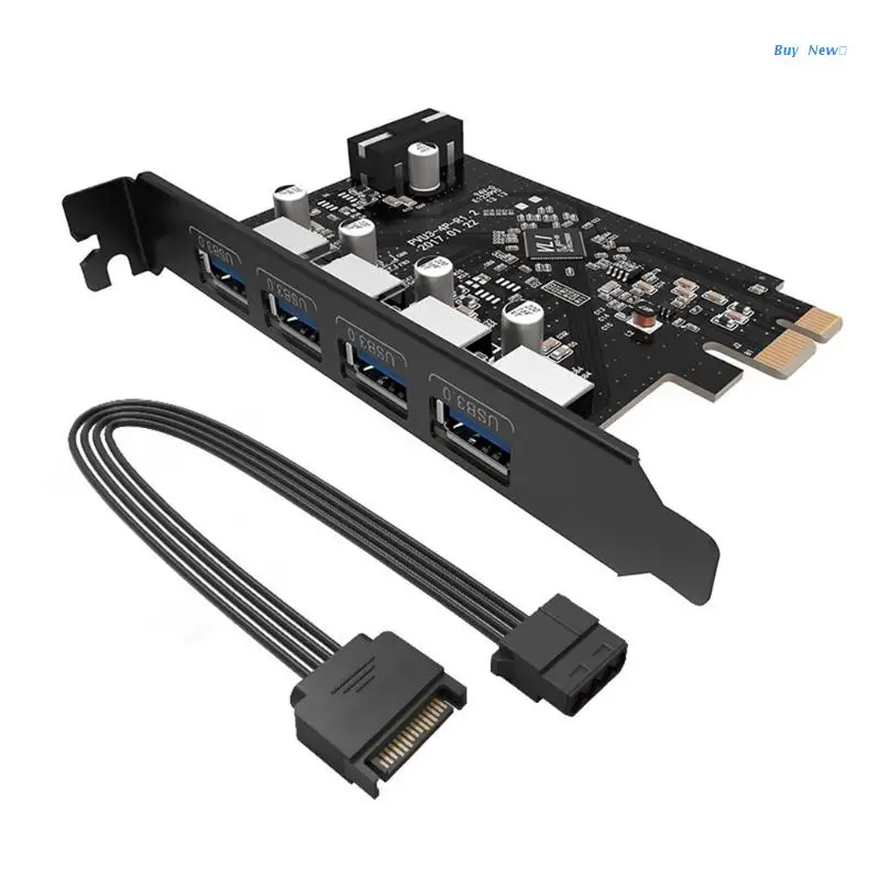 20CE Durable 4Port PCI-E Expansion Card PVU3-4P Desktop PC Computer PCI-E to USB3.0
20CE Durable 4Port PCI-E Expansion Card PVU3-4P Desktop PC Computer PCI-E to USB3.0