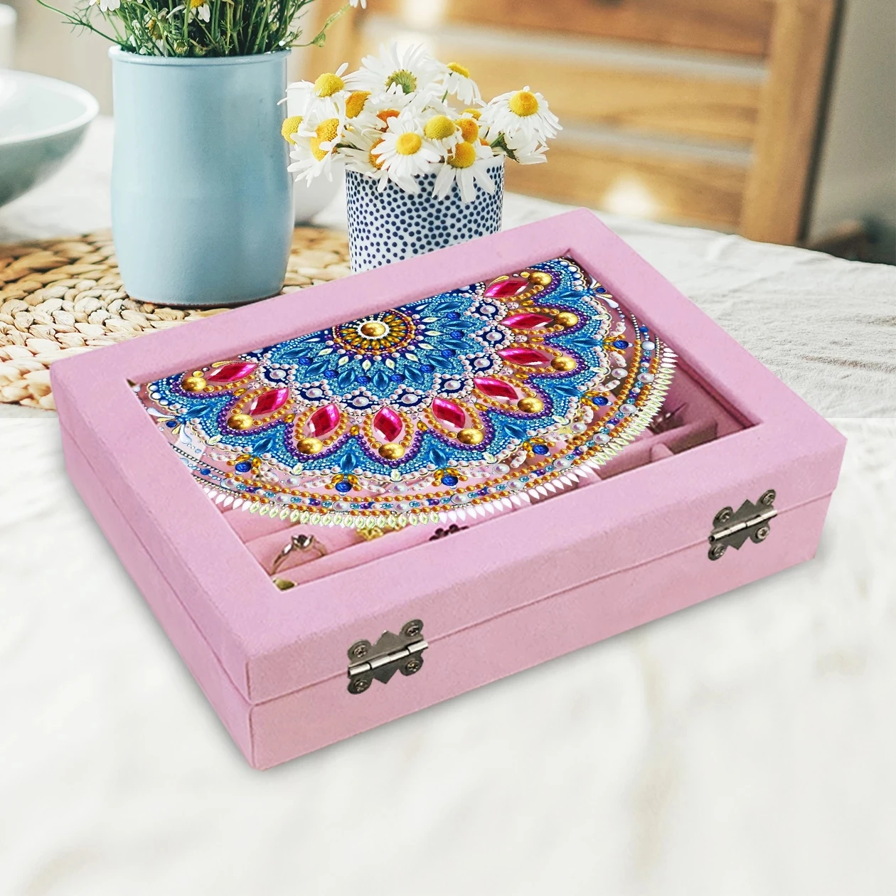 DIY Diamond Painting Jewelry Storage Box Pink Butterfly Picture Rhinestones Diamond Mosaic Embroidery Tool kit Women's Gift
DIY Diamond Painting Jewelry Storage Box Pink Butterfly Picture Rhinestones Diamond Mosaic Embroidery Tool kit Women's Gift